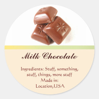 Milk Chocolate Flavour Labels