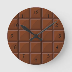 Milk chocolate round clock
