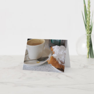 Milk coffee & doughnuts card