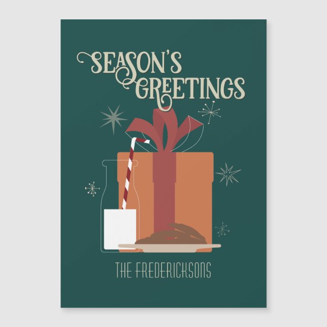 Milk & Cookies Christmas Gift Ideas Vintage Green (Front)