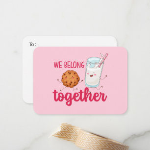 Milk Cookies Cute Funny Classroom Valentines Day Card