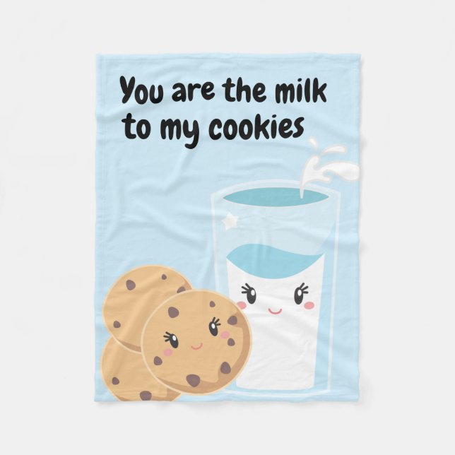 Milk & Cookies Cuties Fleece Blanket (Front)