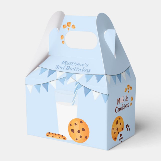 Milk & Cookies Favor Box (Front Side)