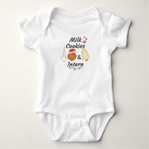 Milk & Cookies Intern Baby Christmas T-Shirt