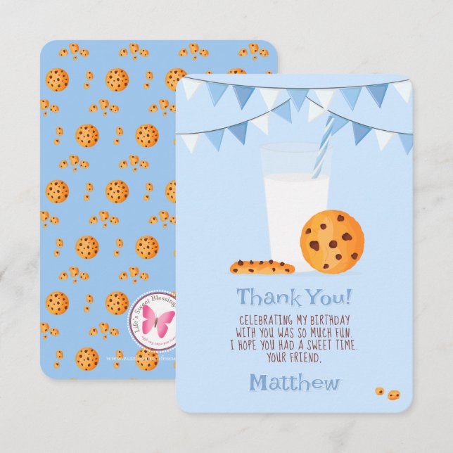 Milk & Cookies Invitation (Front/Back)