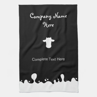 Milk Cow silhouette Kitchen Towel