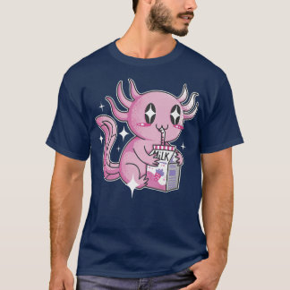 Milk Drink Aolotl Kawaii Cute Japan  T-Shirt