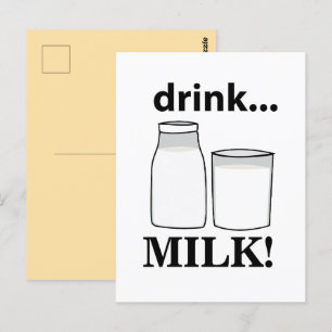 Milk Drink Milk  Postcard