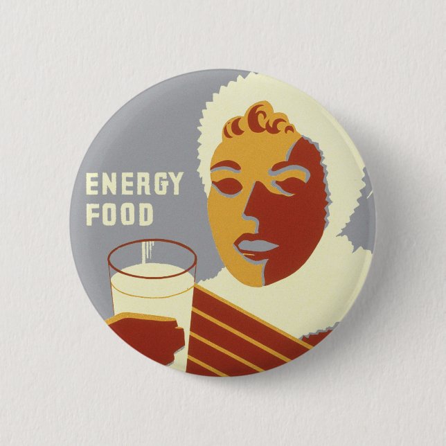 Milk for Warmth 2 Inch Round Button (Front)