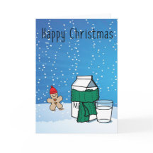 "Milk & Ginger" Funny Snow Christmas Greeting Card
