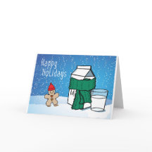 "Milk & Ginger" Funny Snow Holiday Card