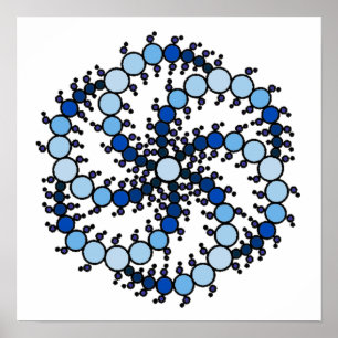 Milk Hill Blue Crop Circle Poster