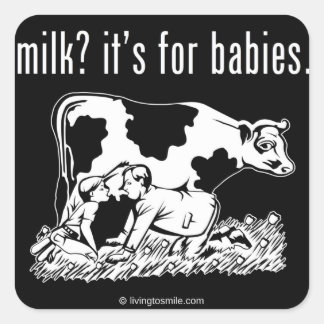 milk? it's for babies. square sticker