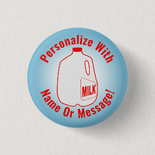 Milk Jug 1 Inch Round Button