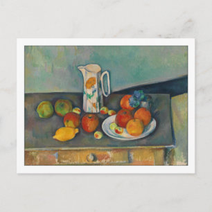Milk Jug and Fruit by Cezanne Postcard