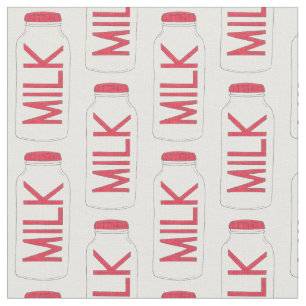Milk Jug Bottle Dairy Farm Food Grocery Shopping Fabric