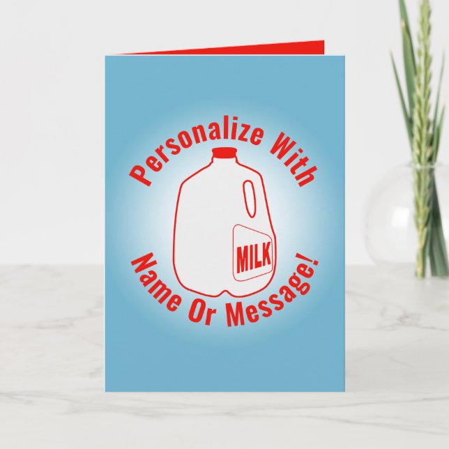 Milk Jug Card (Front)