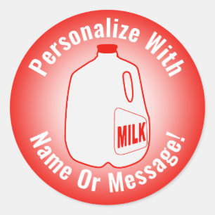 Milk Jug Classic Round Sticker