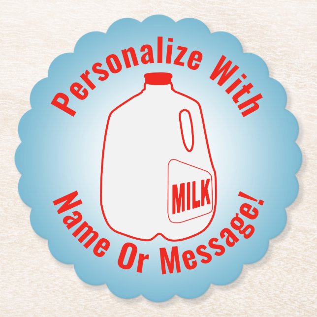 Milk Jug Paper Coaster (Front)