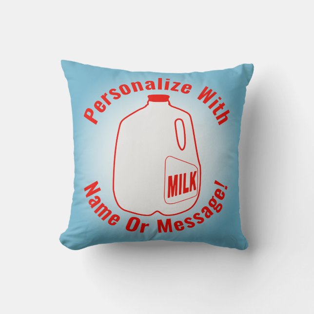 Milk Jug Throw Pillow (Front)