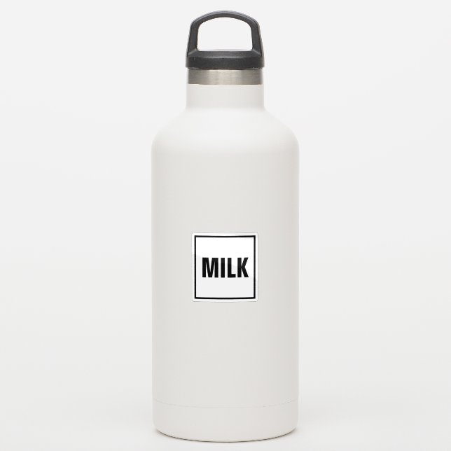 “MILK” Label Sticker – Minimalist design (Gourde)