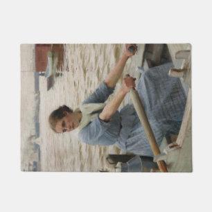 Milk Maid on a Rowing Boat (by Albert Edelfelt) Doormat
