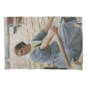 Milk Maid on a Rowing Boat (by Albert Edelfelt) Pillowcase