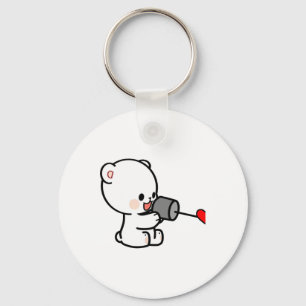 Milk Mocha Couple Valentine Design 1 Keychain
