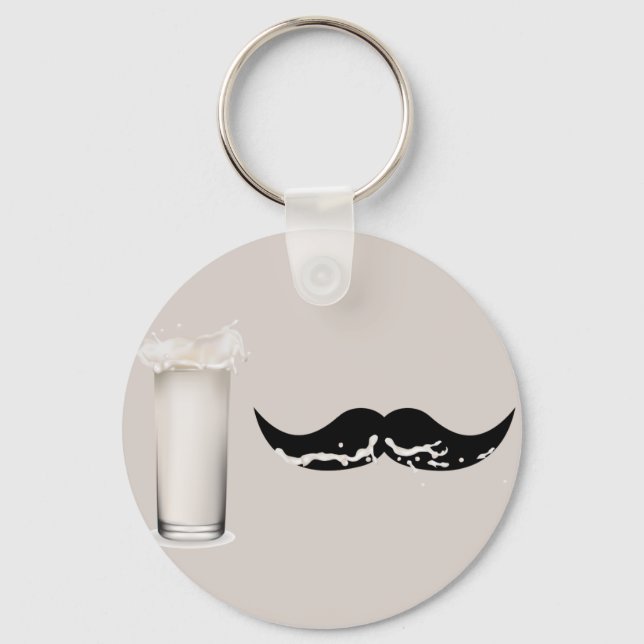Milk Moustache Creme Keychain (Front)