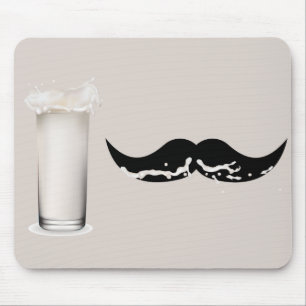 Milk Moustache Creme Mouse Pad