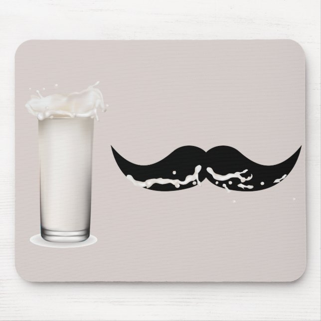 Milk Moustache Creme Mouse Pad (Front)