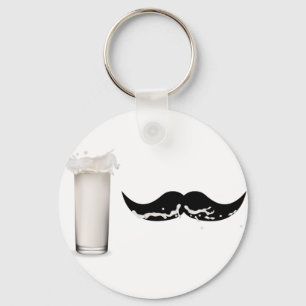 Milk Moustache Keychain