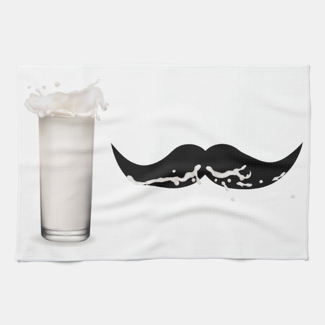 Milk Moustache Kitchen Towel (Horizontal)