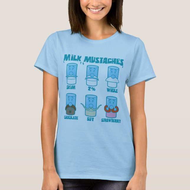 Milk Moustaches T-Shirt (Front)