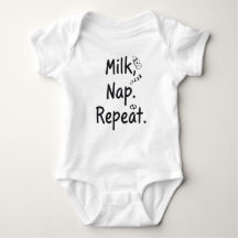 Milk. Nap. Repeat. – Funny Baby Bodysuit