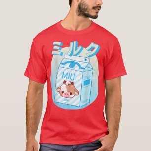 Milk shake cartoon pastel Japan retro 90s T-Shirt