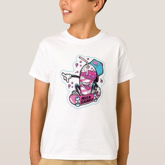 Milk Shake Skateboard T-Shirt (Front)