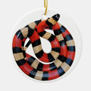 Milk snake ceramic ornament