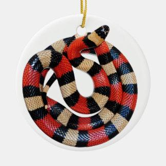 Milk snake ceramic ornament
