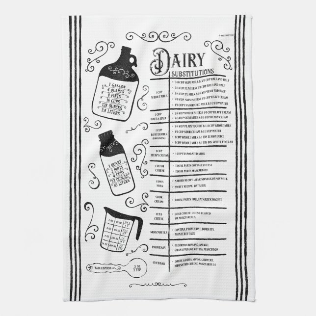 Milk Substitute Baking Kitchen Towel (Vertical)