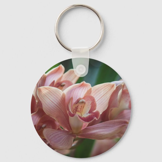 Milk Tea Orchid Keychain (Front)