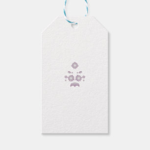 Milk White Classic Rose decorative design Gift Tags