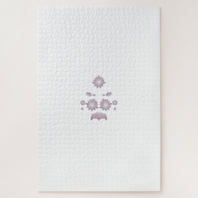 Milk White Classic Rose decorative design Jigsaw Puzzle (Vertical)