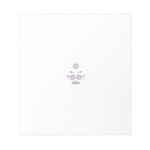 Milk White Classic Rose decorative design Notepad