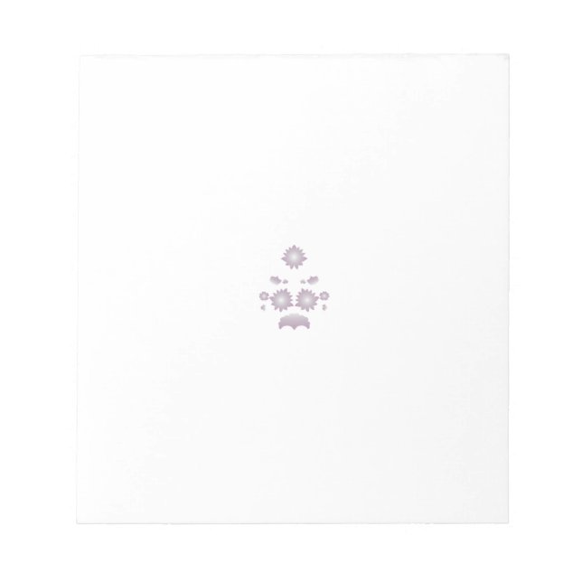 Milk White Classic Rose decorative design Notepad (Front)