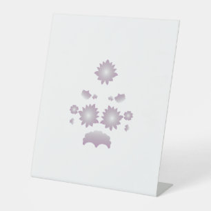 Milk White Classic Rose decorative design Pedestal Sign