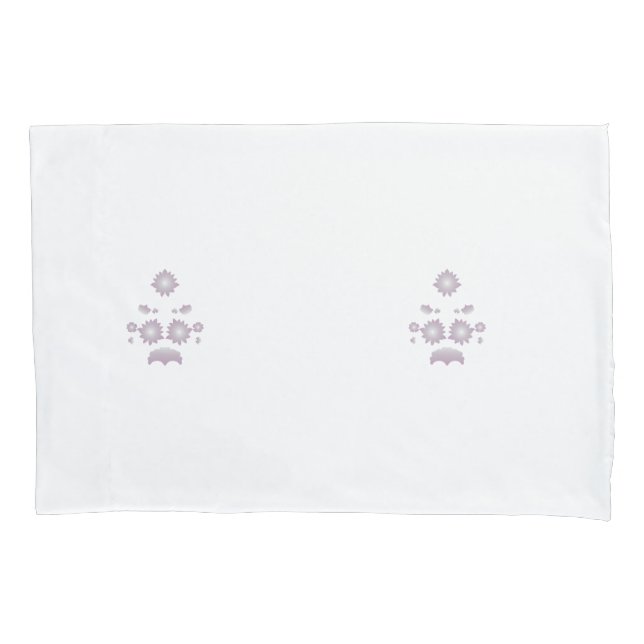 Milk White Classic Rose decorative design Pillowcase (Front)