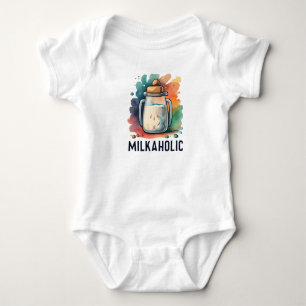 Milkaholic Funny Baby Bodysuit