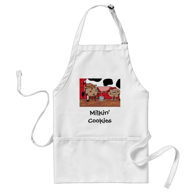 Milkin' Cookies Milk and Cookies Design Standard Apron (Front)