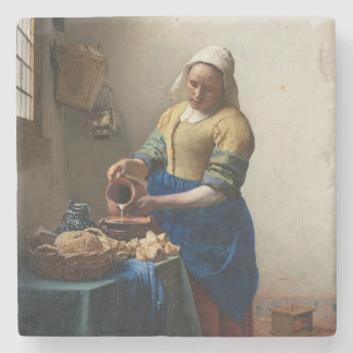 Milkmaid Johannes Vermeer Stone Coaster